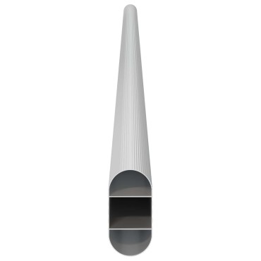 vidaXL Ράβδος Ντουλάπας 2 τμχ. Ασημί 664 x 15 x 29 mm