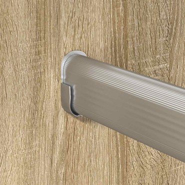 vidaXL Ράβδος Ντουλάπας 12 τμχ. Ασημί 664 x 15 x 29 mm