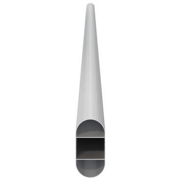 vidaXL Ράβδος Ντουλάπας 2 τμχ. Ασημί 764 x 15 x 29 mm