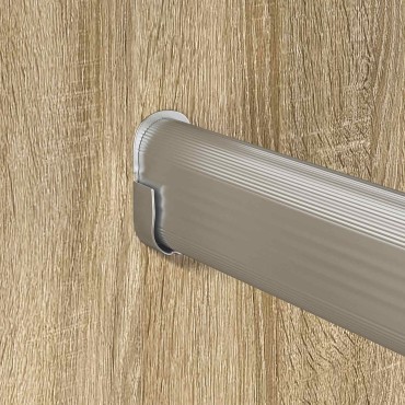 vidaXL Ράβδος Ντουλάπας 2 τμχ. Ασημί 764 x 15 x 29 mm