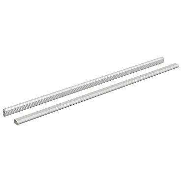 vidaXL Ράβδος Ντουλάπας 2 τμχ. Ασημί 864 x 15 x 29 mm