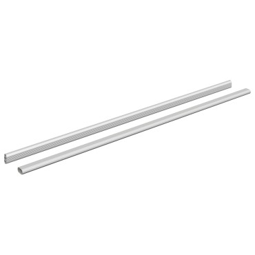 vidaXL Ράβδος Ντουλάπας 2 τμχ. Ασημί 964 x 15 x 29 mm