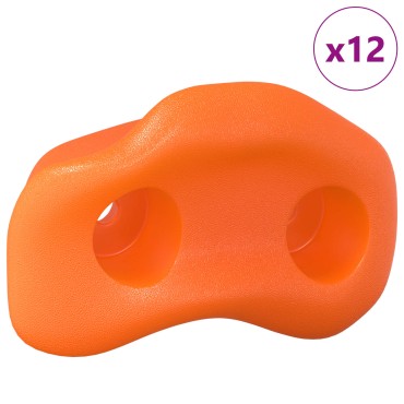 vidaXL Βάσεις αναρρίχησης 12 τμχ. Πορτοκαλί 100 x 67 x 43 mm PP