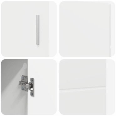 vidaXL Πλαϊνό γραφείο FLORIN 88,5x30,5x55,5cm Λευκό