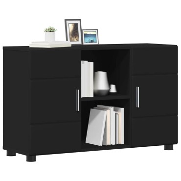vidaXL Πλαϊνό γραφείο FLORIN 88,5x30,5x55,5cm Μαύρο
