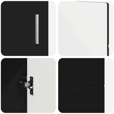 vidaXL Πλαϊνό γραφείο FLORIN 88,5x30,5x55,5cm Μαύρο