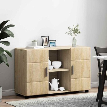 vidaXL Πλαϊνό γραφείο FLORIN 88,5x30,5x55,5cm Δρύς Sonoma