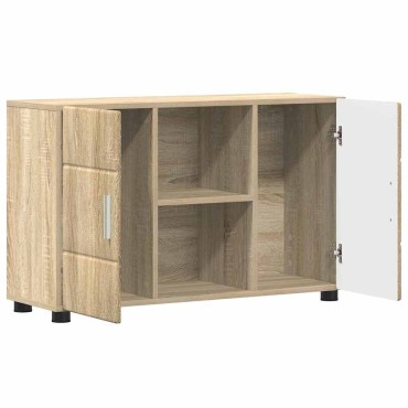vidaXL Πλαϊνό γραφείο FLORIN 88,5x30,5x55,5cm Δρύς Sonoma