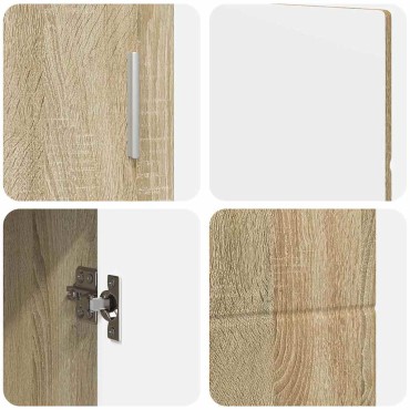 vidaXL Πλαϊνό γραφείο FLORIN 88,5x30,5x55,5cm Δρύς Sonoma
