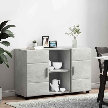 vidaXL Πλαϊνό γραφείο FLORIN 88,5x30,5x55,5cm Σκυρόδεμα Γκρι