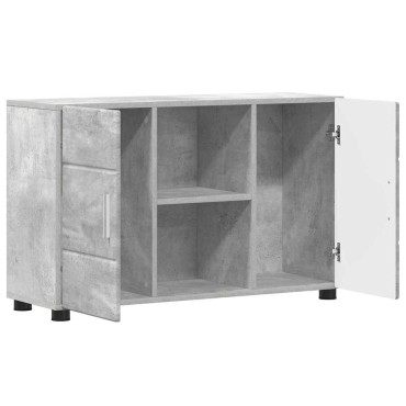 vidaXL Πλαϊνό γραφείο FLORIN 88,5x30,5x55,5cm Σκυρόδεμα Γκρι