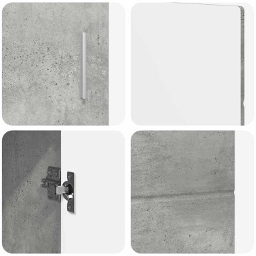 vidaXL Πλαϊνό γραφείο FLORIN 88,5x30,5x55,5cm Σκυρόδεμα Γκρι