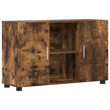 vidaXL Πλαϊνό γραφείο FLORIN 88,5x30,5x55,5cm Καπνιστό Δρύς
