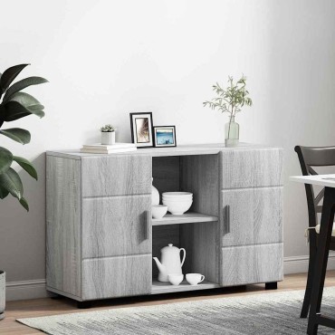 vidaXL Πλαϊνό γραφείο FLORIN 88,5x30,5x55,5cm Γκρι Sonoma