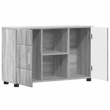 vidaXL Πλαϊνό γραφείο FLORIN 88,5x30,5x55,5cm Γκρι Sonoma