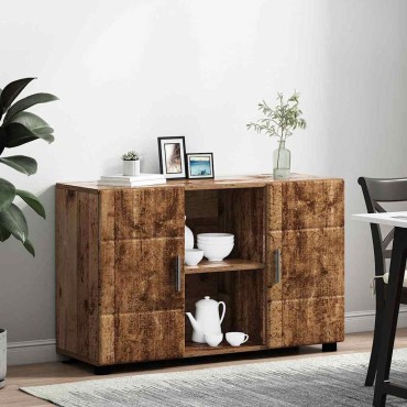 vidaXL Πλαϊνό γραφείο FLORIN 88,5x30,5x55,5cm Παλιό ξύλο