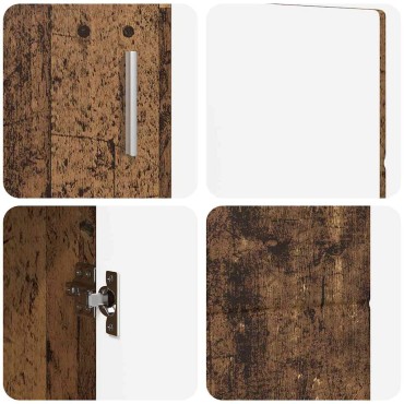 vidaXL Πλαϊνό γραφείο FLORIN 88,5x30,5x55,5cm Παλιό ξύλο