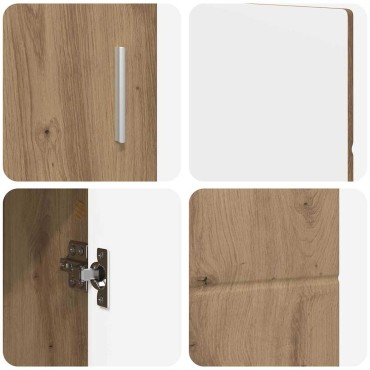 vidaXL Πλαϊνό γραφείο FLORIN 88,5x30,5x55,5cm Artisan Oak