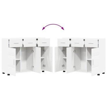 vidaXL Πλαϊνό γραφείο FLORIN 88,5x30,5x73cm Λευκό