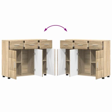 vidaXL Πλαϊνό γραφείο FLORIN 88,5x30,5x73cm Δρύς Sonoma