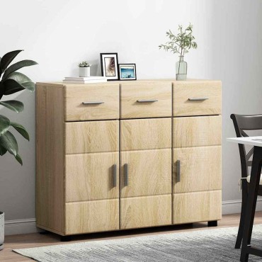 vidaXL Πλαϊνό γραφείο FLORIN 88,5x30,5x73cm Δρύς Sonoma