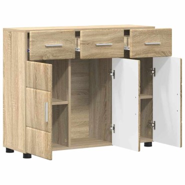 vidaXL Πλαϊνό γραφείο FLORIN 88,5x30,5x73cm Δρύς Sonoma