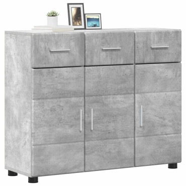 vidaXL Πλαϊνό γραφείο FLORIN 88,5x30,5x73cm Σκυρόδεμα Γκρι