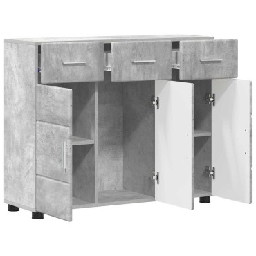 vidaXL Πλαϊνό γραφείο FLORIN 88,5x30,5x73cm Σκυρόδεμα Γκρι