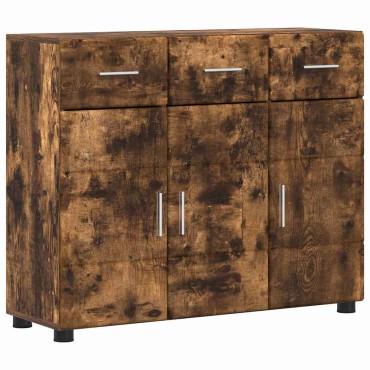 vidaXL Πλαϊνό γραφείο FLORIN 88,5x30,5x73cm Καπνιστό Δρύς