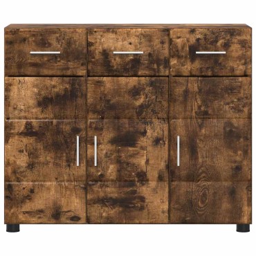 vidaXL Πλαϊνό γραφείο FLORIN 88,5x30,5x73cm Καπνισμένο Ξύλο Δρυός