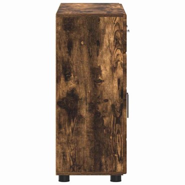 vidaXL Πλαϊνό γραφείο FLORIN 88,5x30,5x73cm Καπνισμένο Ξύλο Δρυός