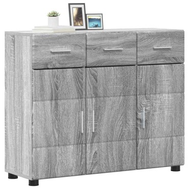 vidaXL Πλαϊνό γραφείο FLORIN 88,5x30,5x73cm Γκρι Sonoma