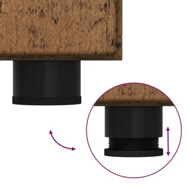 vidaXL Πλαϊνό γραφείο με ράφι FLORIN Παλιό ξύλο 88,5x30,5x73 εκ