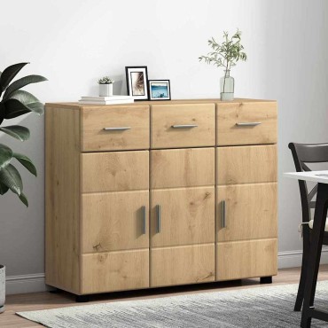 vidaXL Πλαϊνό γραφείο FLORIN 88,5x30,5x73cm Artisan Oak