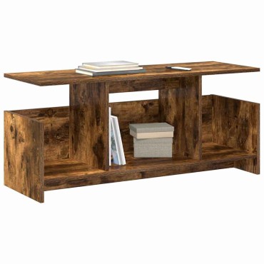 vidaXL Βάση TV 102x35x45cm Καπνιστό Δρύς Επεξεργασμένο Ξύλο