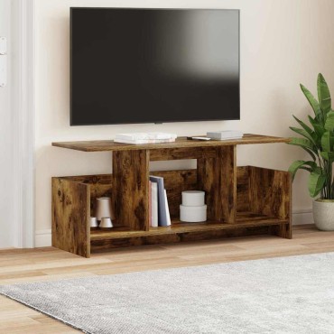 vidaXL Βάση TV 102x35x45cm Καπνιστό Δρύς Επεξεργασμένο Ξύλο