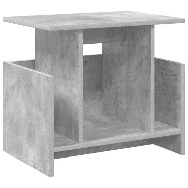 vidaXL Βάση TV 50x35x45cm Σκυρόδεμα Γκρι Επεξεργασμένο Ξύλο
