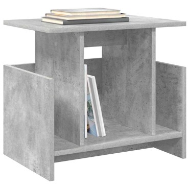 vidaXL Βάση TV 50x35x45cm Σκυρόδεμα Γκρι Επεξεργασμένο Ξύλο