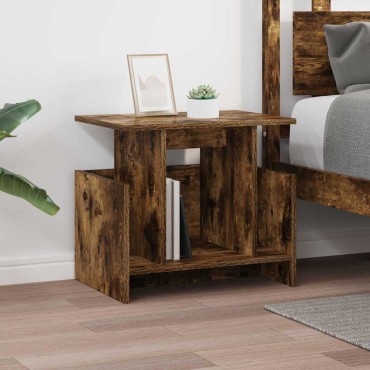 vidaXL Βάση TV 50x35x45cm Καπνιστό Δρύς Επεξεργασμένο Ξύλο