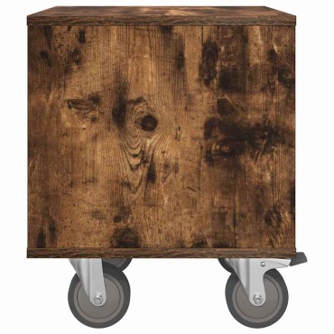 vidaXL Κομοδίνο Καπνιστό Δρύς 40,5x40x48cm Επεξεργασμένο Ξύλο 1 τεμ.