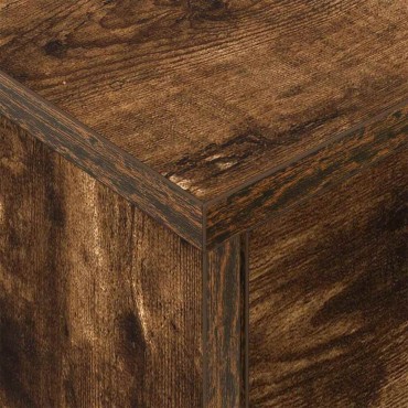 vidaXL Κομοδίνο Καπνιστό Δρύς 40,5x40x48cm Επεξεργασμένο Ξύλο 1 τεμ.
