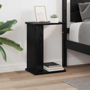 vidaXL End Table Μαύρη Οξυά 35x25x50cm Επεξεργασμένο Ξύλο