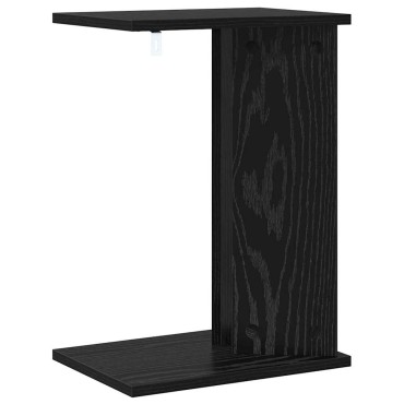 vidaXL End Table Μαύρη Οξυά 35x25x50cm Επεξεργασμένο Ξύλο