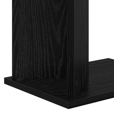 vidaXL End Table Μαύρη Οξυά 35x25x50cm Επεξεργασμένο Ξύλο