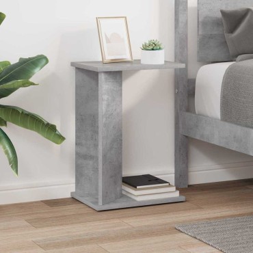 vidaXL End Table Σκυρόδεμα Γκρι 35x25x50cm Επεξεργασμένο Ξύλο