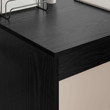 vidaXL Γραφείο Μαύρη Οξυά Επεξεργασμένο Ξύλο 109x50x78 εκ 1 τεμ.