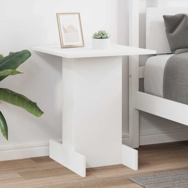 vidaXL End Table Λευκό 44,5x45x55cm Επεξεργασμένο Ξύλο