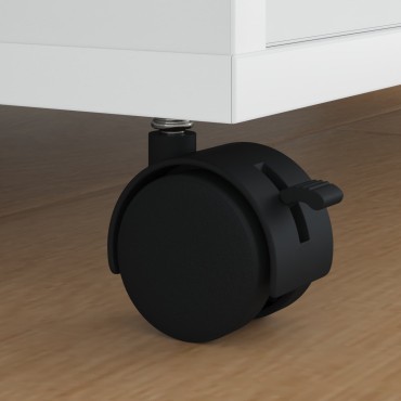 vidaXL Τροχός 2 pcs Μαύρο 39,5 x 39,5 x 37,8 χιλ