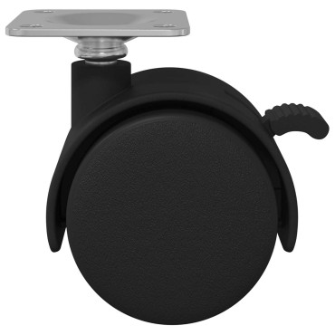 vidaXL Τροχός 2 pcs Μαύρο 39,5 x 39,5 x 37,8 χιλ