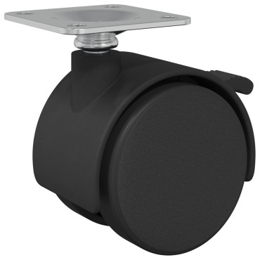 vidaXL Τροχός 2 pcs Μαύρο 39,5 x 39,5 x 37,8 χιλ